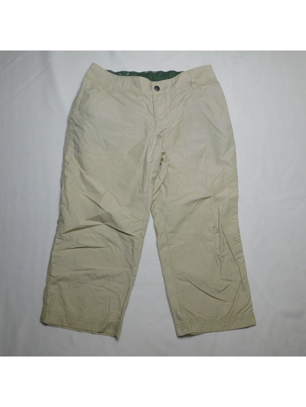 Columbia Pants Womens 6 Regular Beige Tan Capri Crop Hiking Outdoors Casual Gorp